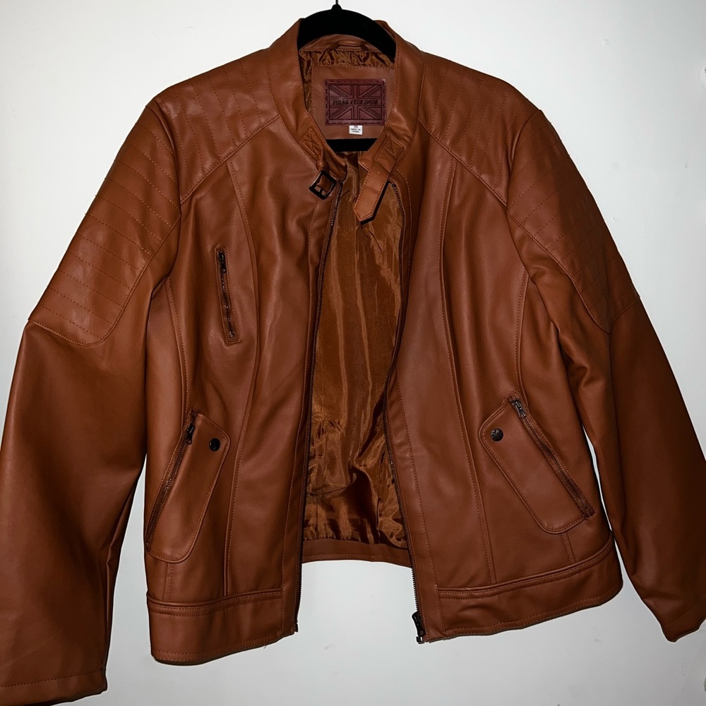 Faux leather jacket